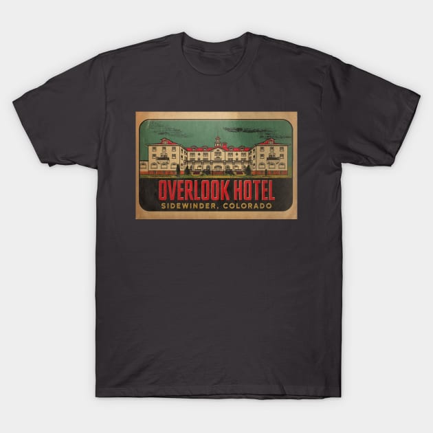 Overlook Hotel Travel Decal T-Shirt by ThreeSpeed